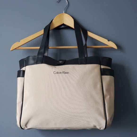 Calvin Klein Handbags - Calvin Klein Beige & Black tote BNWOT